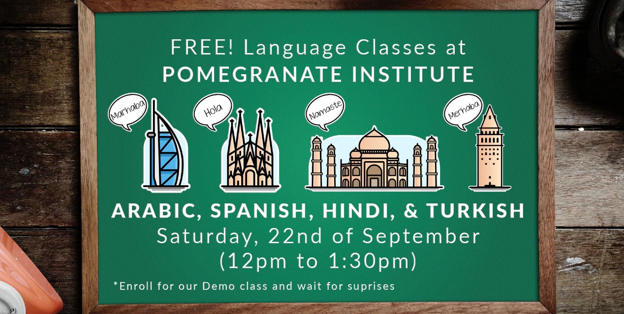 Free Arabic, Spanish, Hindi & Turkish Demo Class 